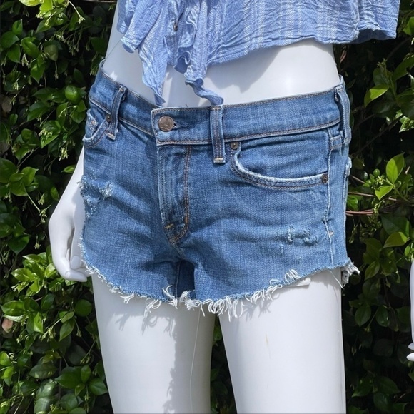Citizens Of Humanity DIY Cut Off Distressed Denim Shorts - Picture 8 of 10
